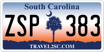 SC license plate ZSP383