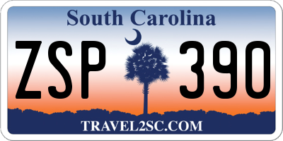 SC license plate ZSP390