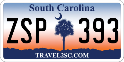 SC license plate ZSP393