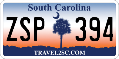 SC license plate ZSP394
