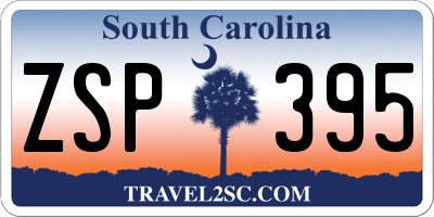 SC license plate ZSP395
