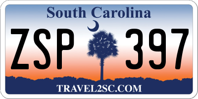 SC license plate ZSP397