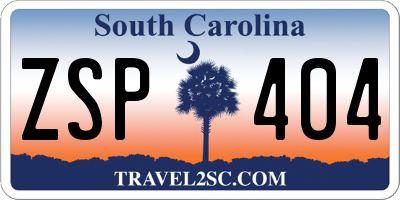 SC license plate ZSP404