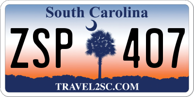 SC license plate ZSP407