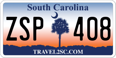 SC license plate ZSP408