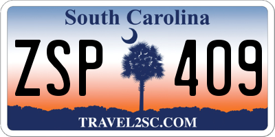 SC license plate ZSP409