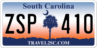 SC license plate ZSP410