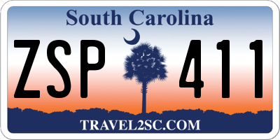 SC license plate ZSP411