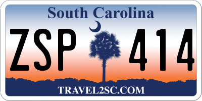SC license plate ZSP414