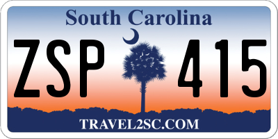 SC license plate ZSP415