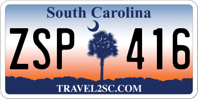 SC license plate ZSP416
