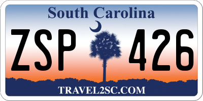 SC license plate ZSP426