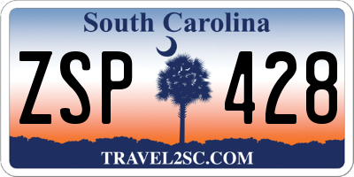 SC license plate ZSP428
