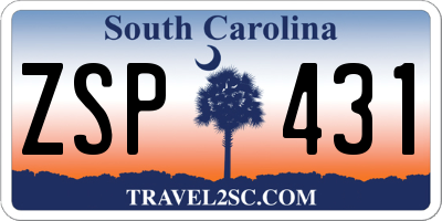 SC license plate ZSP431