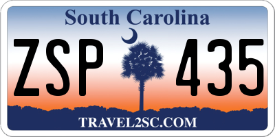 SC license plate ZSP435
