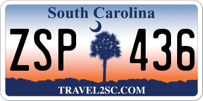 SC license plate ZSP436