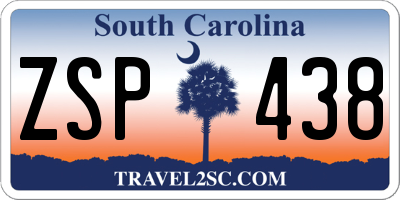 SC license plate ZSP438