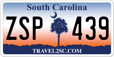 SC license plate ZSP439