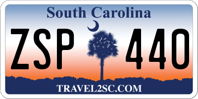 SC license plate ZSP440