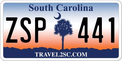 SC license plate ZSP441
