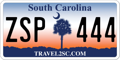 SC license plate ZSP444