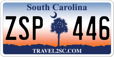 SC license plate ZSP446