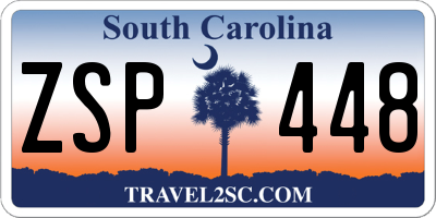 SC license plate ZSP448
