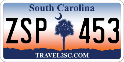 SC license plate ZSP453
