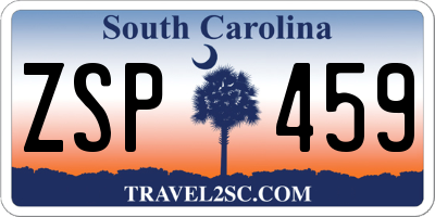 SC license plate ZSP459