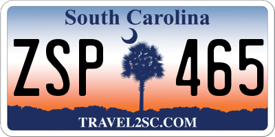 SC license plate ZSP465