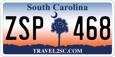 SC license plate ZSP468