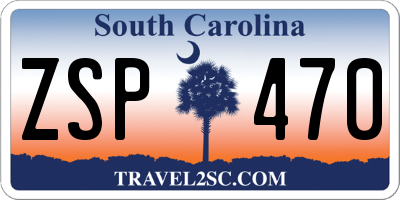 SC license plate ZSP470