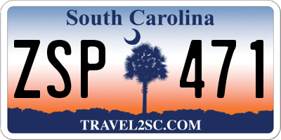 SC license plate ZSP471