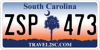 SC license plate ZSP473