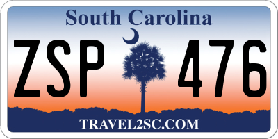 SC license plate ZSP476