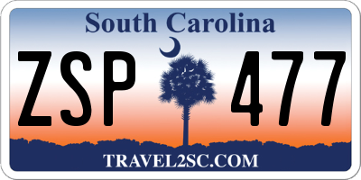 SC license plate ZSP477