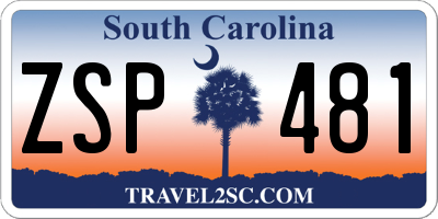 SC license plate ZSP481