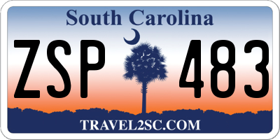 SC license plate ZSP483