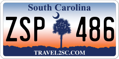 SC license plate ZSP486