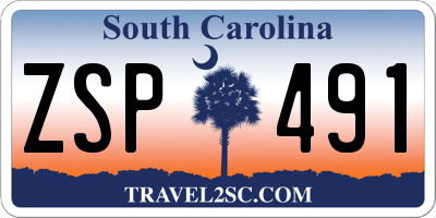 SC license plate ZSP491