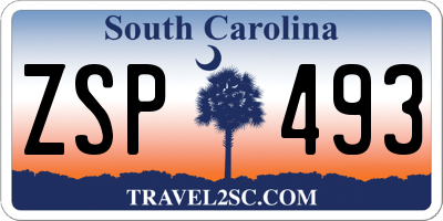 SC license plate ZSP493