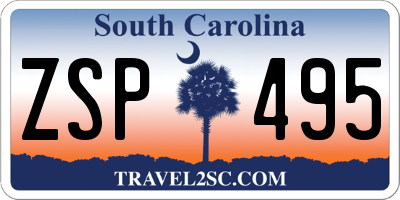 SC license plate ZSP495