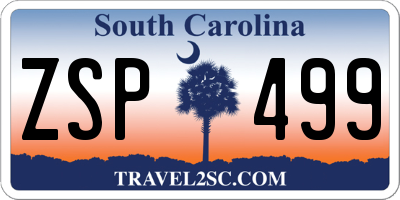 SC license plate ZSP499