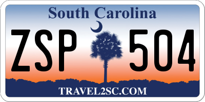 SC license plate ZSP504