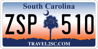 SC license plate ZSP510