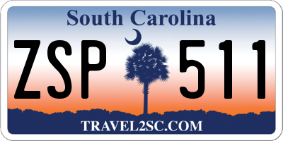SC license plate ZSP511
