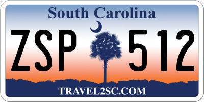 SC license plate ZSP512