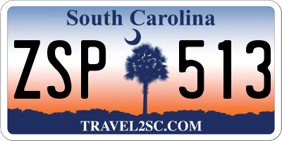 SC license plate ZSP513