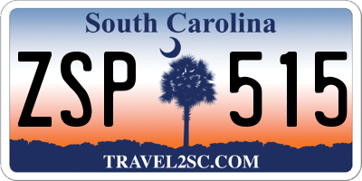 SC license plate ZSP515