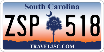 SC license plate ZSP518